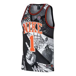 Nike Dri-Fit High School League Comics Basketball Vest Jersey Men's Black CI9081-010