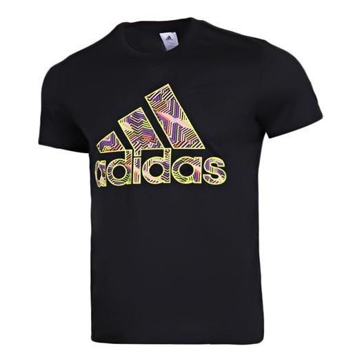 adidas Apac Smr Bos Round-neck Sports Short-sleeve Tee Men Black GK1703