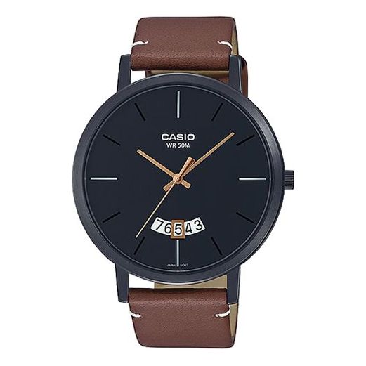 CASIO Quartz Waterproof Mens Black Analog MTP-B100BL-1EV