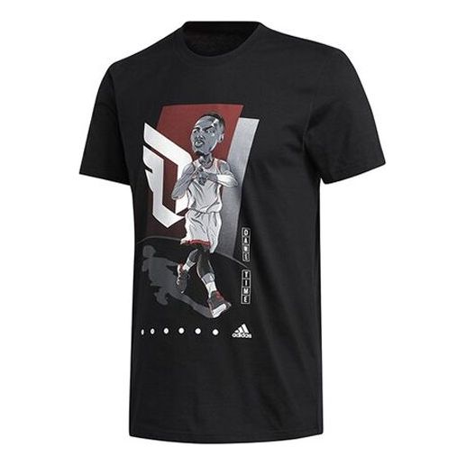 adidas Dame Gu Tee Basketball Sports Short Sleeve Black FM4775
