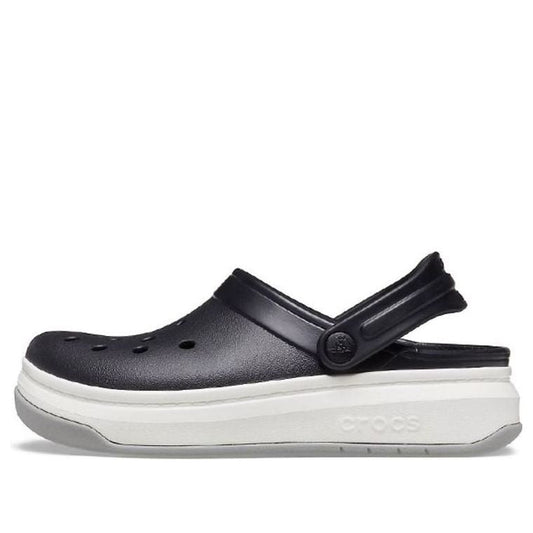 Crocsband Full Force Thick Sole Sandals Black White Unisex 206122-066