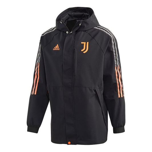 adidas JUVE TRAVEL JKT Juventus Soccer/Football Sports Hooded Jacket Black FR4202