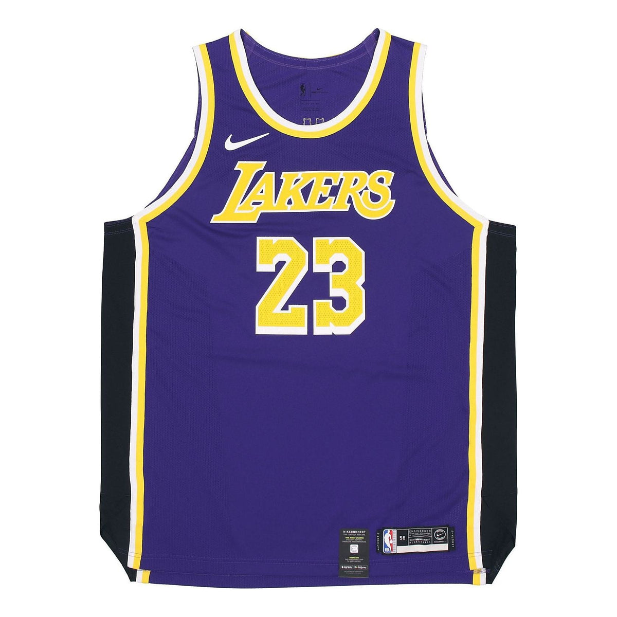 Nike NBA Authentic AU Player Edition Los Angeles Lakers LeBron James No. 23 Basketball Jersey/Vest Purple AJ5197-505