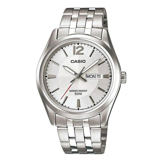 Casio Waterproof Fashion Stylish Analog Watch 'White Silver Metallic' MTP-1335D-7A