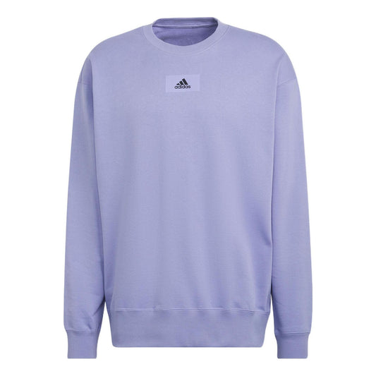 Men's adidas Fv Swt Sports Round Neck Pullover Light Purple HE4347