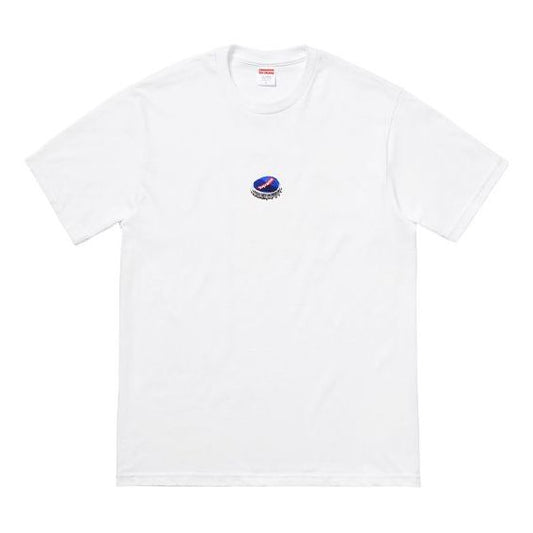Supreme FW18 Bottle Cap Tee White Logo Tee SUP-FW18-031