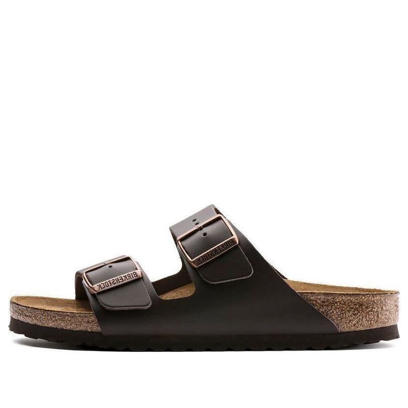 Birkenstock Arizona Natural Leather Sandals 'Dark Brown' 0051101