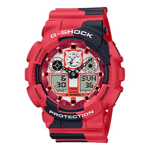 CASIO G-Shock Analog-Digital 'Red' GA-100JK-4ADR