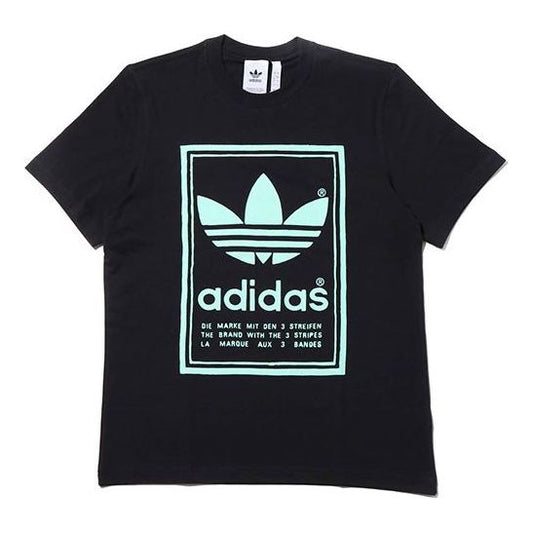 adidas originals Printing Casual Short Sleeve Black DJ2712