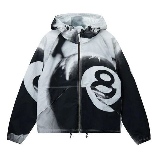 Stussy 8 Ball Beach Shell Jacket 'Grayscale' 115702