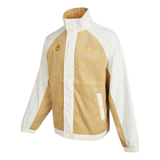 adidas neo U Smly Jkt Casual Sports Smiling Face Pattern Jacket Khaki H58045