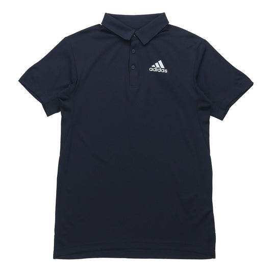 adidas HTRDY M PL2 SL Tennis Sports Polo Shirt Blue FS3777