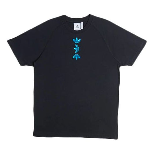 adidas originals Zeno Tee Blue Logo Short Sleeve Black FS7329