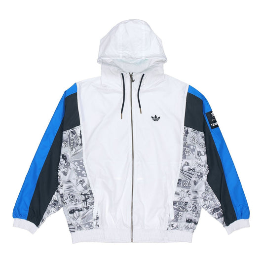 adidas originals x Disney Crossover Manga Wb Pattern Sports Hooded Jacket White HD9078