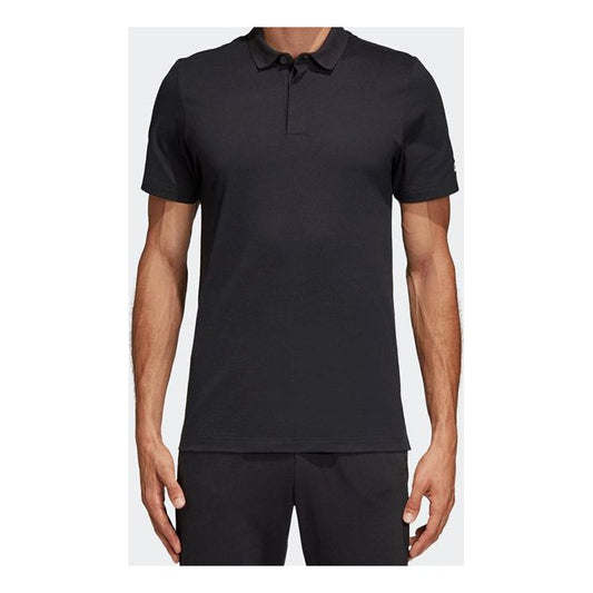 adidas Mh Plain Casual Sports Short Sleeve Polo Shirt Black DT9911