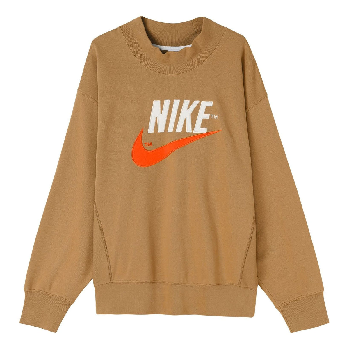 Nike Trend Capsule Series Logo Embroidered Sports Round Neck Pullover Brown DM5274-258