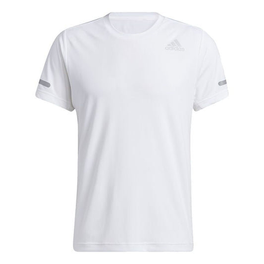adidas Elevate Train T Reflective Training Sports Short Sleeve White HB8521