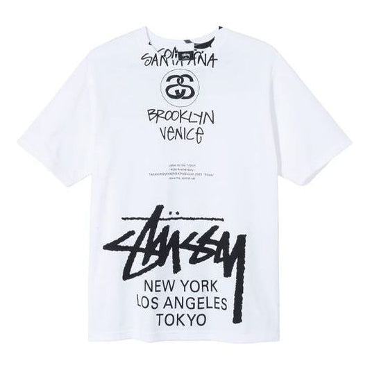 Stussy x TAKAHIRO MIYASHITA Crossover 40 Anniversary Short Sleeve Unisex White 3903647