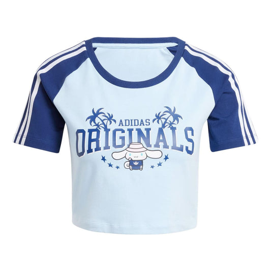 (WMNS) adidas Originals x Hello Kitty Graphic T-shirt Asia Sizing 'Blue' JH3175
