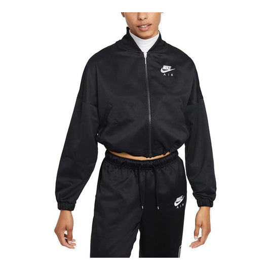 (WMNS) Nike Air Classic Logo Casual Baseball Jacket Black DD5422-010