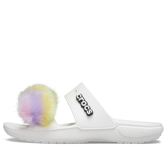 Crocs Classic Fur Sure 2 straps sandals 'White' 207405-100