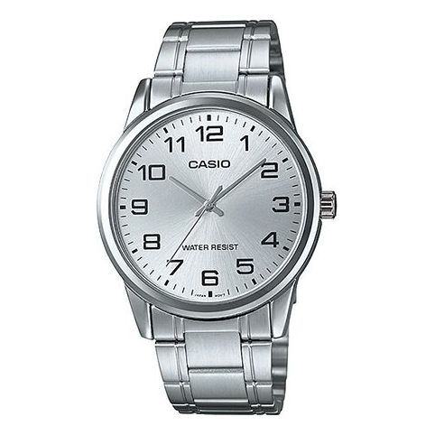 CASIO Men's Stainless Steel Strap Silvery Dial Mens Analog MTP-V001D-7B