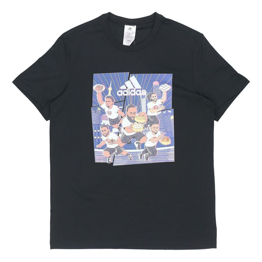 adidas SHANGHAI TEE Basketball Sports Short Sleeve Black GE1058