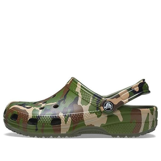 Crocs Beach Army Green Camouflage Sandals 206454-3TC