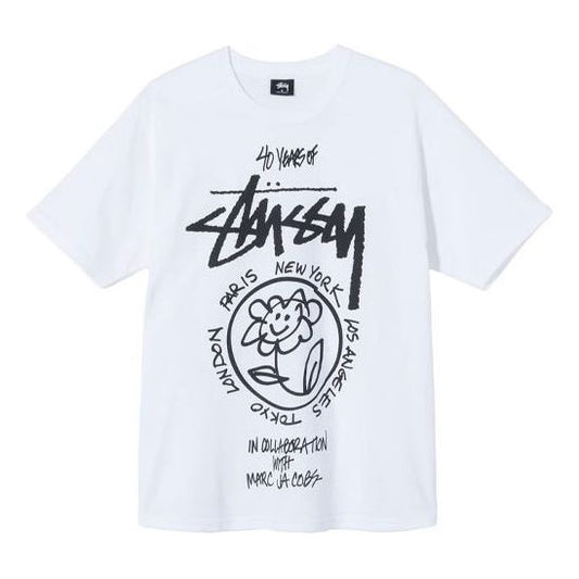 Stussy x Marc Jacobs 40 Anniversary Crossover Classic Short Sleeve Unisex White 3903638