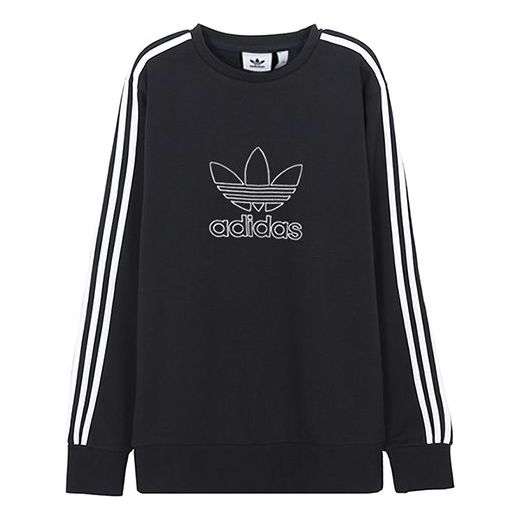 adidas originals Hollow Out Logo Round Neck Black DX4233