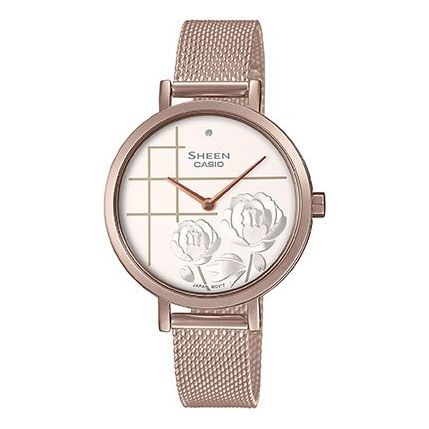 Casio Sheen Peony Analog Watch 'Gold White' SHE-C140CGM-7AUPFH-PERSON