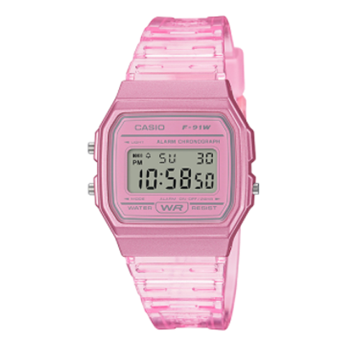 CASIO Waterproof Sports Pink Digital F-91WS-4