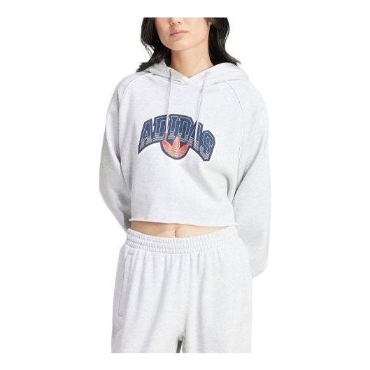 (WMNS) adidas Originals Cropped Hoodie Asia Sizing 'White' IS2319