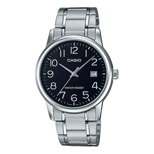 CASIO Sports Quartz Waterproof Mens Black Analog MTP-V002D-1B