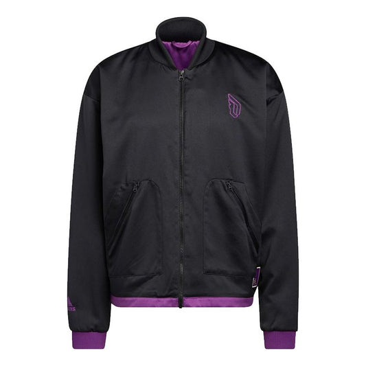 adidas logo Sports Basketball Jacket Black HE5466