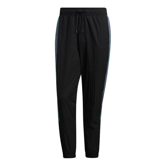 Men's adidas neo Sw Wvn Tp Contrasting Colors Bundle Feet Sports Pants/Trousers/Joggers Black H45186