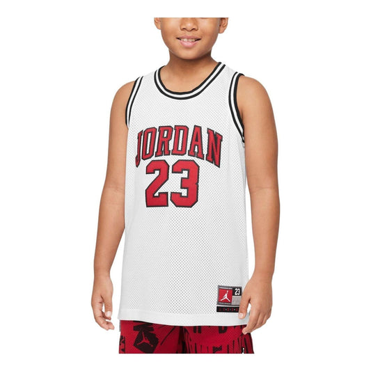 (GS) Air Jordan Graphic Basketball Tank 'White' DO1968-100