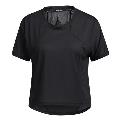 (WMNS) adidas SS21 Yoga Exercise Short Sleeve Black T-Shirt GP6791