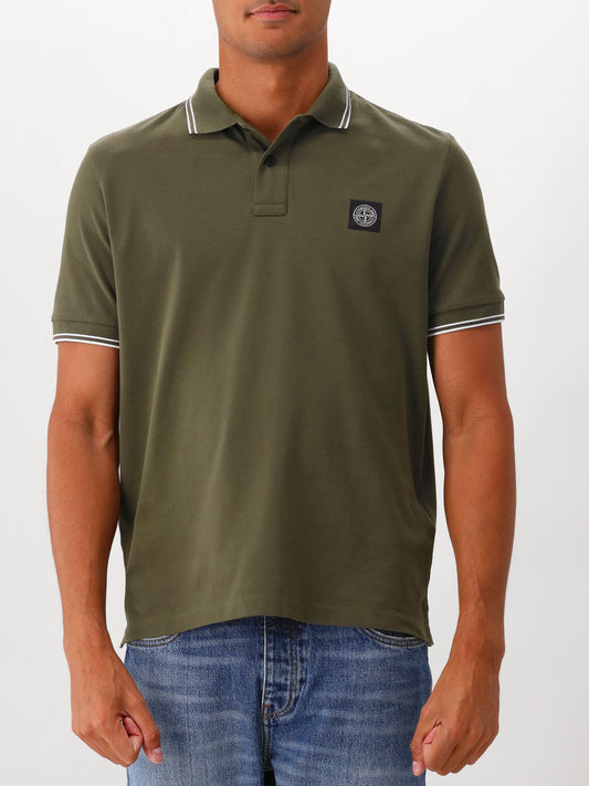 Stone Island Polo Contrast Groen